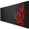 Foulrog Tappetino per mouse da gaming, ampio esteso antiscivolo con base in gomma e bordi cuciti, superficie liscia impermeabile veloce tappetino per mouse gamer per gaming, MacBook, PC, laptop, scrivania 80