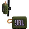 adada La custodia in silicone Hermitshell è adatta per JBL GO 4/JBL GO 3, altoparlante portatile impermeabile (verde militare) (solo copertura in silicone)