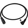 HuaLiSiJi Cavo di Prolunga DC Power 12V 24V 18AWG 90 Gradi Prolunga Cavo DC 5,5 mm x 2,1 mm Maschio Femmina per Elecamere di Sicurezza, Router, DVR, Striscia LED (90 Gradi, 1.5 m)