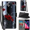 Haninsuze Cover per iPhone SE 2022 5G/SE 2020/7/8 Custodia Cover Pelle Libro Portafoglio con Porta Carte Magnetica Protezione Antiurto Cuoio Flip Case Custodia Cover per iPhone SE2/SE3, farfalla rosa