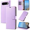 KKEIKO Cover per Google Pixel 9 Pro/Google Pixel 9, Antiurto Custodia in PU Pelle con Blocco RFID, Magnetico Protettiva Cover, Viola