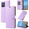 KKEIKO Cover per Motorola Moto G54 5G, Antiurto Custodia in PU Pelle con Slot per Porta Carte, Magnetico Protettiva Cover per Motorola Moto G54 5G, Viola