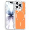 IMEIKONST Magnetica Cover per iPhone 16 Pro Max 6.9, Compatibile con MagSafe, Antiurto di Grado Militare Custodia Opaca Protettiva Sottile TPU + PC Case per iPhone 16 Pro Max. Arancione LYSS