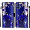KENHONER Cover Compatibile con Motorola Moto G85 5G, Premium Pelle PU Portafoglio Flip Libro Custodia per Motorola Moto G85 [Protezione Completa] - Farfalla