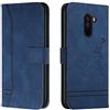 Bravoday Cover per Xiaomi Pocophone F1, Flip Custodia in Pelle PU Portafoglio Custodia per Xiaomi Pocophone F1, con Slot per Schede, Blu