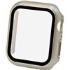 OcioDual Protezione con vetro temperato compatibile con Apple Watch 4/5/6 SE (44 mm) Oro Bianco