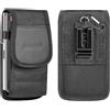 CERFFOOL Custodia verticale per cellulare da 6,1 a 6,8 pollici, in nylon, con clip da cintura, per iPhone 15, 14, 13, 12, 11 Pro Max XR X 8, 7, 6 Plus/Xiaomi/Samsung (XXL)