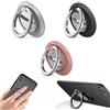 LYQNIHOB Set di 3 anelli per telefono regolabili a 360°, anche per auto, adatto a tutti gli smartphone