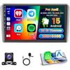 Hikity 2+64G Schermo Radio per Audi A3 8P 2003-2012/S3 2006-2012/RS3 2011-2012 Wireless CarPlay Android Auto, Android Autoradio 9'' Stereo Auto Wi-Fi GPS Bluetooth EQ FM/RDS SWC Telecamera Posteriore