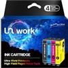 Uniwork Compatibili per 604XL Cartucce Multipack per Epson 604 XL per Epson Expression Home XP-2200 XP-4200 XP-3200 XP-2205 XP-3205 Workforce WF-2930 DWF WF-2910 DWF WF-2950 DWF (4-Pack)