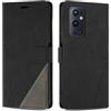 SONWO Cover per OnePlus 9 PRO, Flip Caso in PU Pelle Case Cover Custodia con Slot per Schede e Supporto Stand per OnePlus 9 PRO, Nero