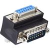 NFHK DSUB RS232 D-subminiaturizzato 15 pin maschio a femmina adattatore di estensione DB connettore giù 90 gradi angolato