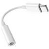 OcioDual Adattatore da Connettore USB Tipo C Maschio a Jack 3.5mm TRRS OMPT Femmina Bianco Mini Cavo Aux Audio Stereo per Cuffie