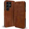 Verco Custodia a libro per Samsung Galaxy S26 Ultra, marrone | Custodia a libro pieghevole, chiusura magnetica, scomparti per carte di credito, funzione leggio, stile retrò