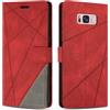 SONWO Cover per Samsung Galaxy S8 Plus, Flip Caso in PU Pelle Case Cover Custodia con Slot per Schede e Supporto Stand per Samsung S8 Plus, Rosso