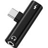 HENGBIRD Adattatore jack USB C e ricarica cuffie USB-C adattatore 2 in 1 tipo C a 3,5 mm USB C a jack per cuffie adattatore tipo C Aux per iPhone 17 16 15 Pro Max, Samsung Galaxy S25 S24 S23 S22 Huawei, iPad