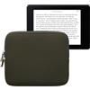 kwmobile Custodia Universale per eReader - Copertina in Neoprene Verde Scuro con Chiusura a Zip - Misura 17,5 x 14,7 cm - Astuccio portatablet