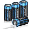 CITYORK USB Pile C Ricaricabili agli ioni di litio, LR14 Baby C batterie da 1,5 V, 5500 mWh con cavo di tipo C, 4 Pile C