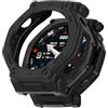 ZoRoll Cover Compatibile con Amazfit T-Rex 3 Pro 48mm, Shockproof Anti-Graffio Shell in TPU，Morbida Custodiain Custodia per Amazfit T-Rex 3 Pro 48mm - Nero