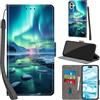 Haninsuze Cover per iPhone 16 Plus Custodia Cover Pelle Libro Portafoglio con Porta Carte Magnetica Protezione Antiurto Cuoio Flip Case Custodia Cover per iPhone 16 Plus, artico