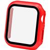 OcioDual Custodia Protettiva Compatibile con Apple Watch Series 4/5/6 SE 44mm I Custodia a Protezione Completa Ultrasottile, Resistente a Graffi e Cadute. Rosso