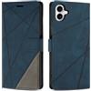 SONWO Cover per iPhone 16 Plus, Flip Custodia in PU Pelle, Cover a Libro Portafoglio con Slot per Schede e Supporto Stand per iPhone 16 Plus, Blu