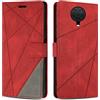 SONWO Cover per Nokia G10 / Nokia G20 / Nokia G30 Custodia, Flip Caso in PU Pelle Case Cover Premium Portafoglio Custodia per Nokia G10 / Nokia G20 / Nokia G30, Slot per Schede, Supporto Stand, Rosso