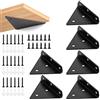 BORDEAG 6 supporti per scaffale, staffe per scaffali galleggianti, staffe da parete, supporto per scaffali a triangoli, invisibili, nascosti supporti in metallo, scaffale galleggiante, da parete, con supporto