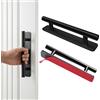 HX-uuyjno 2 maniglie autoadesive per mobili, in acciaio inox, senza foratura, per armadio, cucina, porta scorrevole, porta del balcone, zanzariera (150 mm, nero)