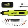 SnapFresh Utensile Rotante 8V, Leggero 0,26 kg, Kit con 46 Accessori, Velocità Variabile 5.000-28.000 giri/min con Memoria, 40 Min Autonomia, per Incisione, Lucidatura, Taglio - Mini Trapano Elettrico