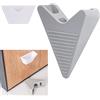 Vandicka 2 Pcs Fermaporta in Gomma Resistente, Cuneo Porta Antiscivolo con Supporto, Per Superfici Multi Pavimento, Grigio