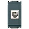 oniroview Frutto rj11 telefonico compatibile vimar idea 16335 presa modulare 6/4 per cavi telefono connessione a crimpare senza attrezzi, colore nero