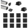 YouU 30x30mm Tappi Tubi Lamelle per Piedi Tubulari Quadrati di Mobili Sedie Scrivania Tappo Tappi Terminali In Plastica 20 pezzi