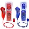 SONVIEE Telecomando Wii e Joystick Nunchuck Telecomando di Ricambio con Motion Plus per Wii con Copertura in Silicone e Cinturino da Polso Compatibile con Wii/Wii U