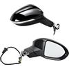 HEYOUTH Assemblaggio Specchio Compatibile con Volkswagen Golf 8 MK8 2020-2024, Specchietto Laterale con Freccia LED, Riscaldato, Nero (Connettore a 13 Pin) (Destra)