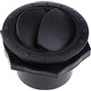 Riloer Nero 60mm Bocchetta Aria Condizionata Auto Ventilazione per Camper Presa Aria Condizionata Rotonda Universale A/C Griglia di Autobus RV