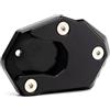 CCYYMOWOK Piastra Estensione Cavalletto Moto Accessori per Kawasaki Z900 ZX6R ZX10R 2017-2025 Z900RS Z650 Ninja650 Ninja1000sx Z1000 Z800 ER6N Piede supporto ingranditore cavalletti laterale in Alluminio (Nero)