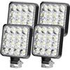 HOSPAOP Faro da lavoro a LED, 12 V, 48 W, per fuoristrada, IP67, per retromarcia, per trecker escavatore, SUV, UTV ATV, 4 pezzi