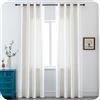 GIRASOLE HOME GIRASOLE Coppia Tende Semi Oscuranti Fantasia Cuori con Fili d'Argento Tenda per Soggiorno e Camera da Letto 2 Pannelli con Occhielli (Bianco, 140x280cm)