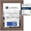 CABBEL Cornice 18x24 cm, Rovere scuro, Robusta Cornice in Legno MDF, Vetro Plexi infrangibile, da Appendere e da