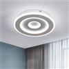 Mckalen LED Lampada da Soffitto Rotonda, 28W 3150LM Moderna Plafoniera LED in Acrilico, 28CM Bianco Lampadario LED Soffitto per Camera da letto Soggiorno Cucina Bagno, Bianco Freddo 6500K