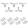 Amefil 2Pin 8mm FCOB COB LED Strip Light Connettori 2Pin 8mm Gapless, connettori angolari di forma T Connecto per luci a striscia LED monocolore