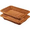 Orrdiffi Set di 2 Cesta per Il Pane, porta pane da tavola 35 x 25 x 7cm Cestino Pane Rettangolari, Cestino di Vimini Conservazione di Verdure Cestino Pasqua Vimini Cestini Natalizi Vuoti