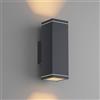 Klighten Applique da Parete Esterno IP65 Su Giù, Lampada da Parete Applique da Esterni in Alluminio Moderna per Giardino Ingressi, Attacco GU10, 26 x 13 cm, Lampadina non Inclusa, Nero