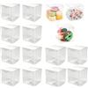 YOUNTHYE 40 pezzi Scatola regalo trasparente 10x10x10cm Scatola regalo trasparente piccola scatola regalo quadrata in PVC Scatole bomboniere per feste, compleanni, dolci