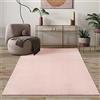 Mias Teppiche Mia's Teppiche Comfort Tappeto moderno a pelo corto, lato inferiore antiscivolo, lavabile fino a 30 gradi, morbidissimo, effetto pelliccia, Blush, 80 x 150 cm