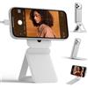 MOFT MOVAS - Supporto magnetico a portafoglio per iPhone 17/16/15/14/13/12, in pelle vegana, con 3 angoli di visione, 2 porta carte (Misty Cove)