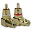 Dynavox Frizione RCA, set da 2 pezzi, placcato oro, angolato