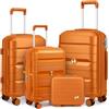 Sea choice Set 3 Valigie Rigide Espandibili 100% PP Ultra Leggera Set Trolley da Viaggio e 1 borsa portatile con Chiusura TSA e 4 Doppie Ruote a 360°