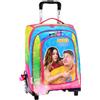 Maricart | Zaino Trolley Scuola Elementare per Bambini 34,5x21x45 cm con Ruote in Gomma Zainetto da Bambino o Bambina - Ninna e Matti